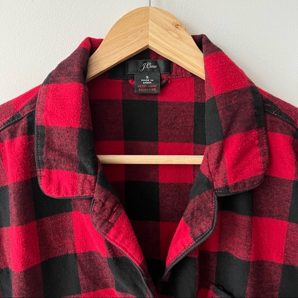 J.Crew Cotton Flannel Pajama Shirt Buffalo Check - Picture 3 of 10